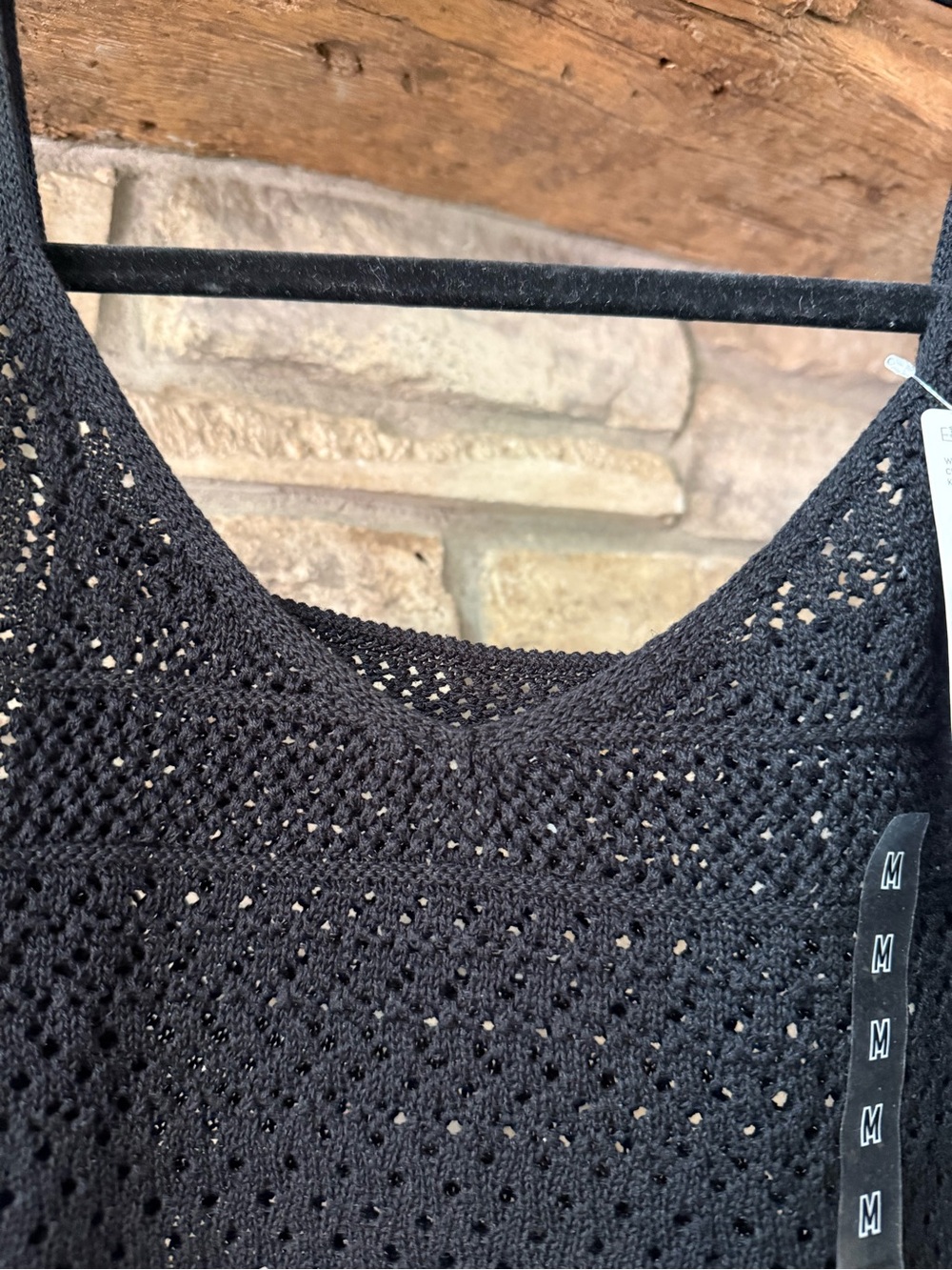 UNIQLO Black Crochet Open-Front Women's Cardigan and Camisole. - Picture 5 of 10